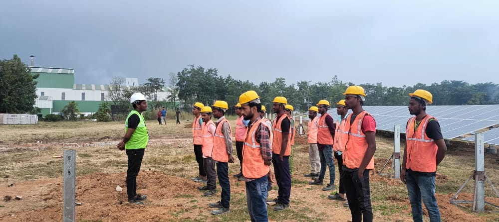 Bobbili 1 MW Industrial Solar Plant – view 4