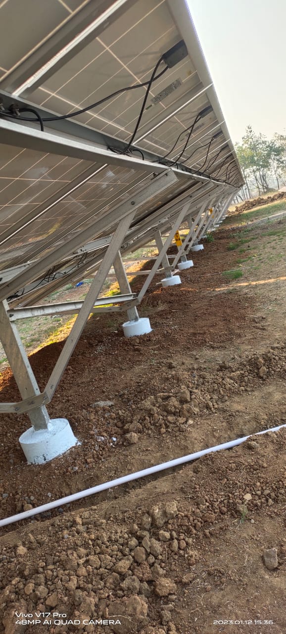 Bobbili 1 MW Industrial Solar Plant – view 8